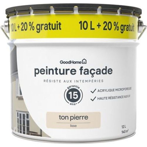 Peinture GoodHome Classique ton pierre 10L +20% gratuit