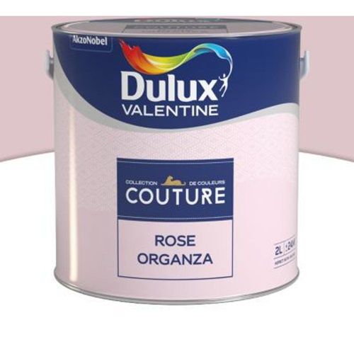 Peinture murs et boiseries Dulux Valentine Couture rose organza satin? 2L