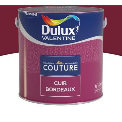Peinture murs et boiseries Dulux Valentine Couture cuir bordeaux satin? 2L