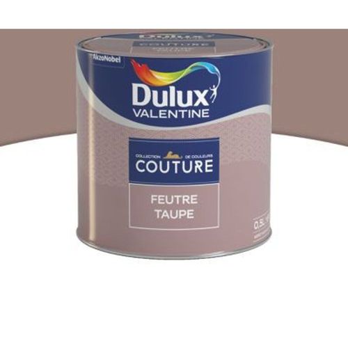 Peinture murs et boiseries Dulux Valentine Couture feutre taupe satin? 0 5L