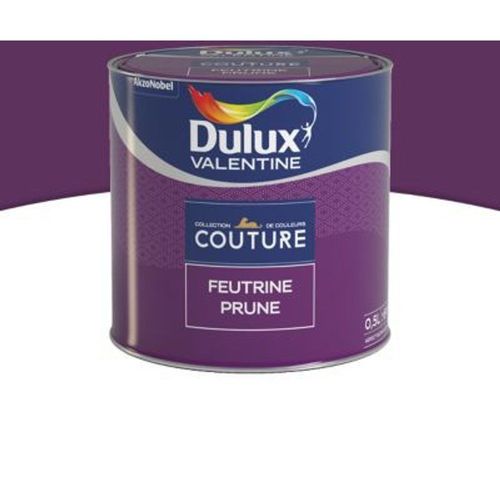 Peinture murs et boiseries Dulux Valentine Couture feutrine prune satin? 0 5L