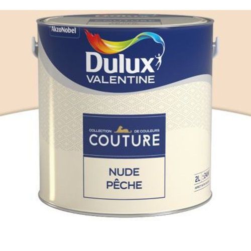Peinture murs et boiseries Dulux Valentine Couture nude p?che satin? 2L