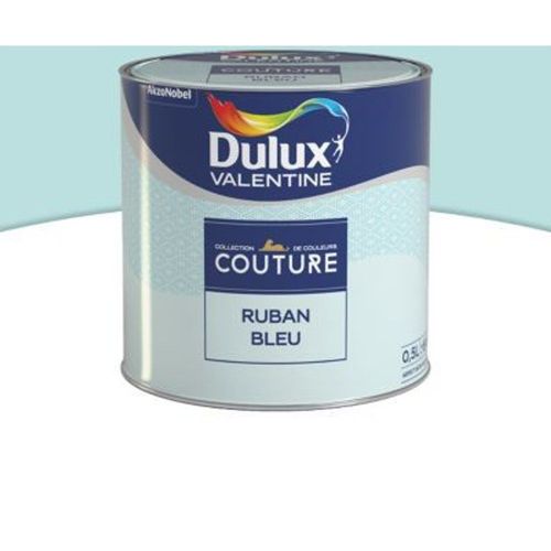 Peinture murs et boiseries Dulux Valentine Couture ruban bleu satin? 0 5L