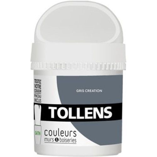 Testeur peinture murs et boiseries Tollens gris cr?ation satin 50ml