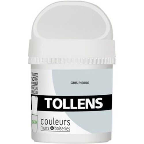 Testeur peinture murs et boiseries Tollens gris pierre satin 50ml