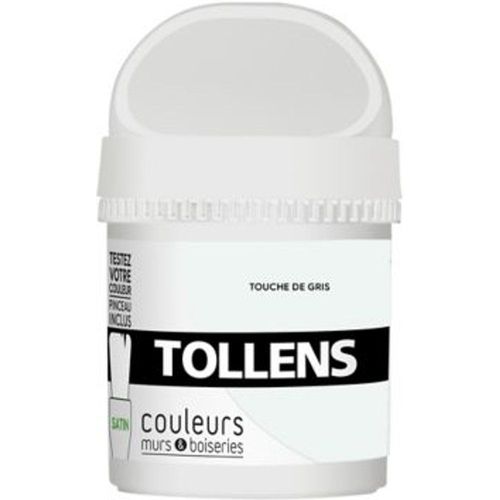 Testeur peinture murs et boiseries Tollens touche de gris satin 50ml
