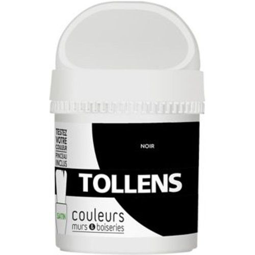 Testeur peinture murs et boiseries Tollens noir satin 50ml