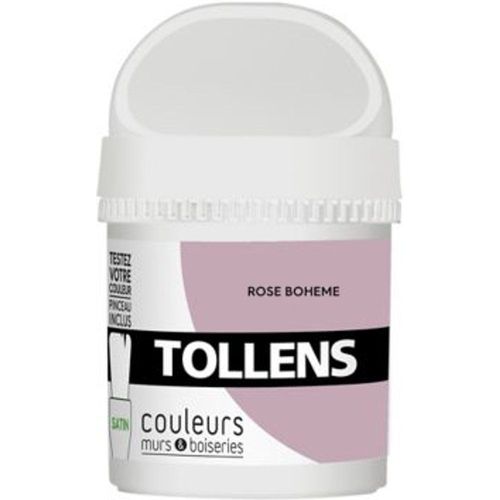 Testeur peinture murs et boiseries Tollens rose boh?me satin 50ml