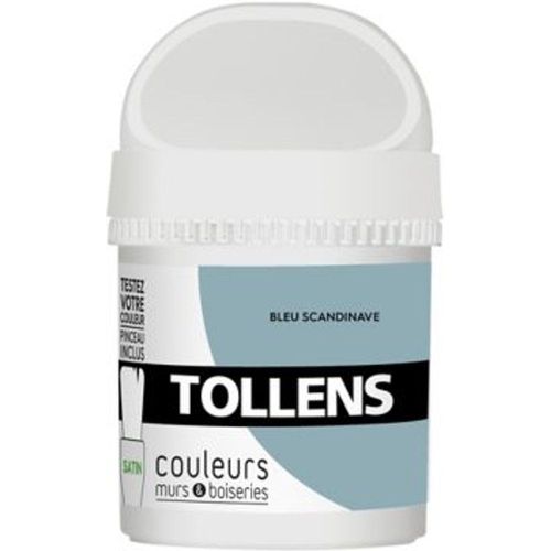 Testeur peinture murs et boiseries Tollens bleu scandinave satin 50ml