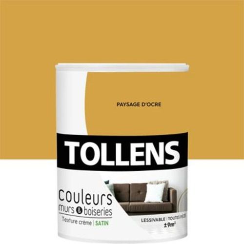 Peinture murs et boiseries Tollens paysage d'ocre satin 0 75L