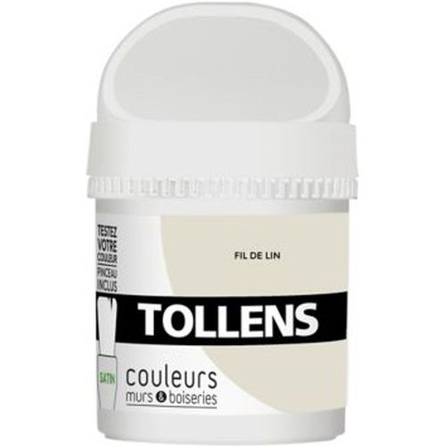 Testeur peinture murs et boiseries Tollens fil de lin satin 50ml
