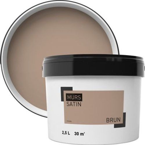 Peinture murale brun satin 2 5L