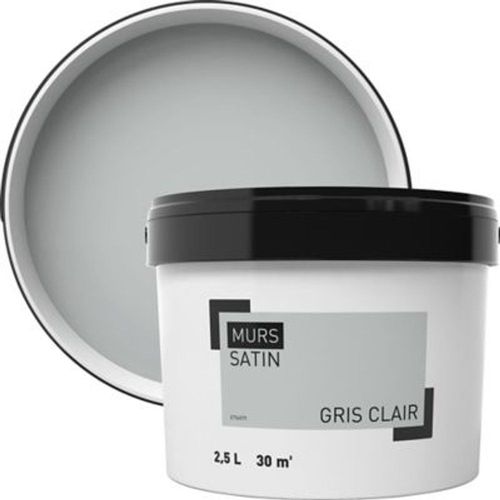 Peinture murale gris clair satin 2 5L