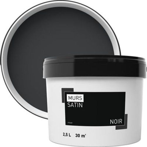 Peinture murale noir satin 2 5L