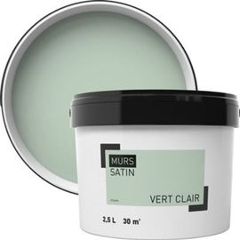 Peinture murale vert clair satin 2 5L
