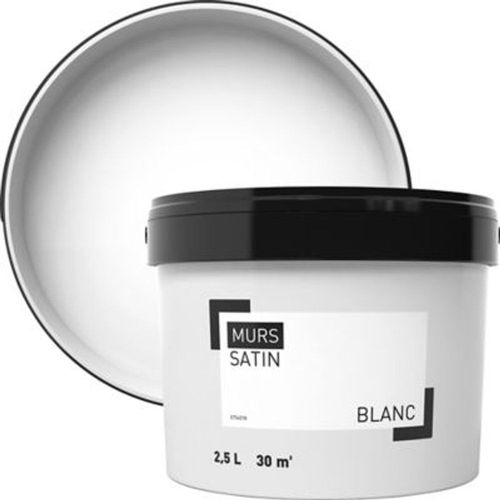 Peinture murale blanc satin 2 5L