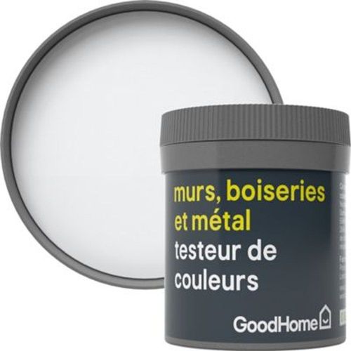 Testeur peinture r?sistante murs  boiseries et m?tal GoodHome blanc North Pole mat 50ml