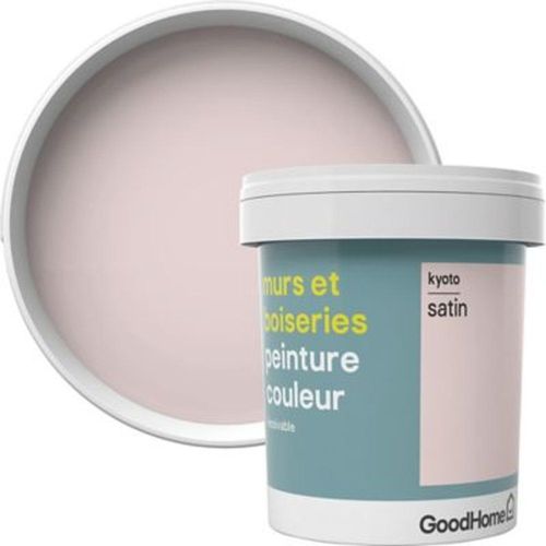 Peinture murs et boiseries GoodHome rose Kyoto satin 0 75L