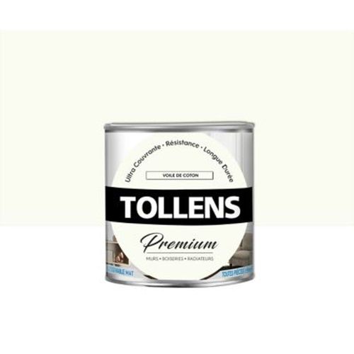Peinture Tollens premium murs  boiseries et radiateurs voile de coton mat 0 75L