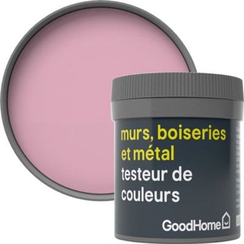 Testeur peinture r?sistante murs  boiseries et m?tal GoodHome rose Hyogo mat 50ml
