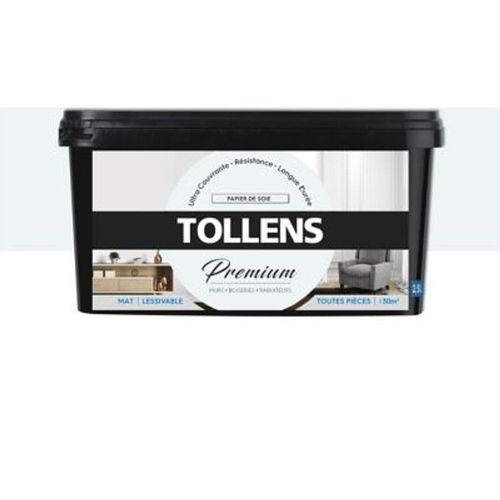 Peinture Tollens premium murs  boiseries et radiateurs papier de soie mat 2 5L