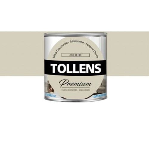 Peinture Tollens premium murs  boiseries et radiateurs jonc de mer mat 0 75L