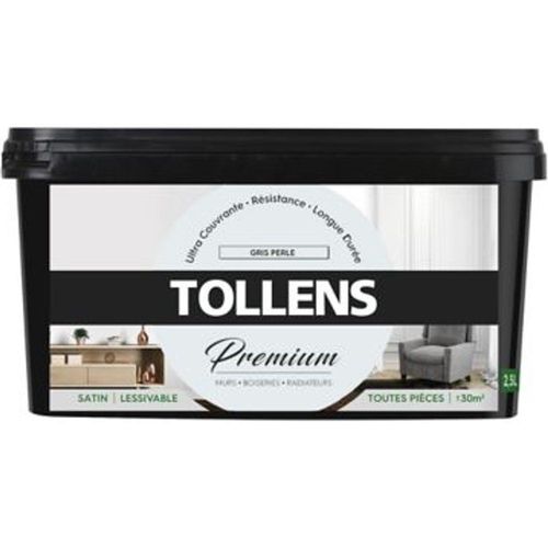 Peinture Tollens premium murs  boiseries et radiateurs gris perl? satin 2 5L