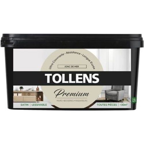 Peinture Tollens premium murs  boiseries et radiateurs jonc de mer satin 2 5L