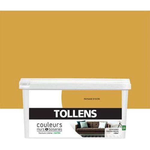 Peinture murs et boiseries Tollens paysage d'ocre satin 2 5L
