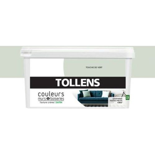 Peinture murs et boiseries Tollens touche de vert satin 2 5L