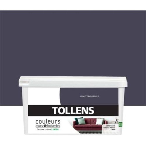 Peinture murs et boiseries Tollens violet cr?puscule satin 2 5L