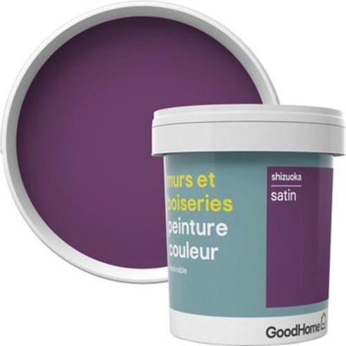 Peinture murs et boiseries GoodHome violet Shizuoka satin 0 75L