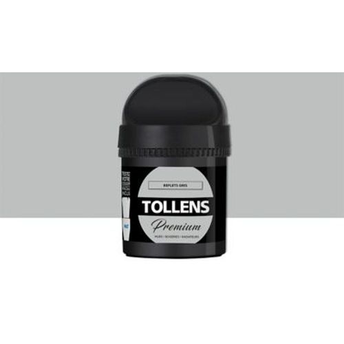 Testeur peinture Tollens premium murs  boiseries et radiateurs reflets gris mat 50ml
