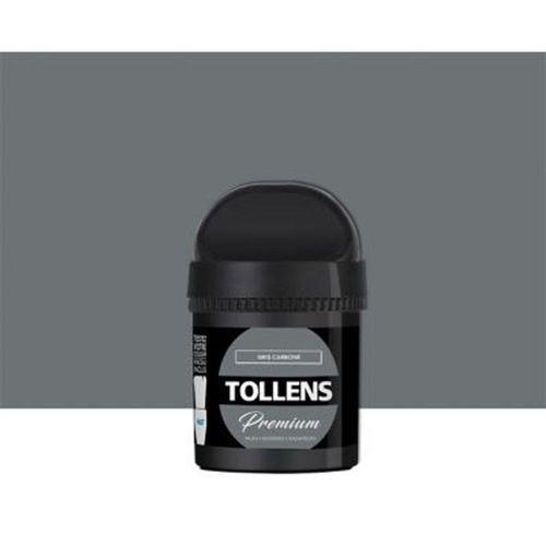 Testeur peinture Tollens premium murs  boiseries et radiateurs gris carbone mat 50ml