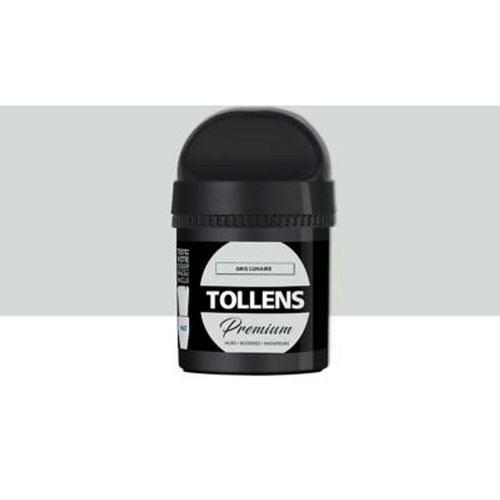 Testeur peinture Tollens premium murs  boiseries et radiateurs gris lunaire mat 50ml