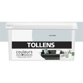 Peinture murs et boiseries Tollens gris pierre satin 2 5L