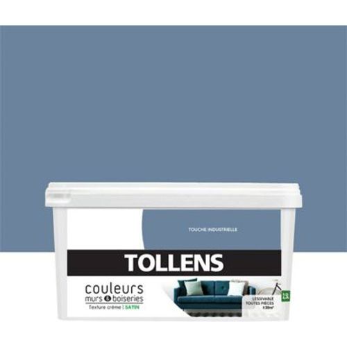 Peinture murs et boiseries Tollens touche industrielle satin 2 5L