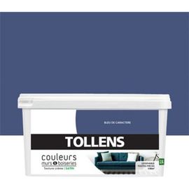 Peinture murs et boiseries Tollens bleu de caract?re satin 2 5L