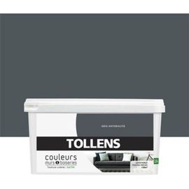 Peinture murs et boiseries Tollens gris anthracite satin 2 5L