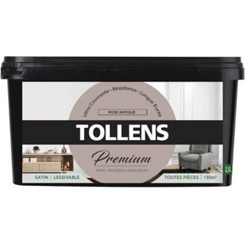 Peinture Tollens premium murs  boiseries et radiateurs rose antique satin 2 5L