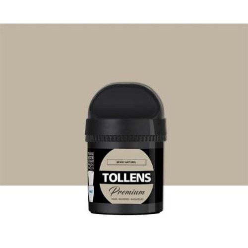 Testeur peinture Tollens premium murs  boiseries et radiateurs beige naturel mat 50ml
