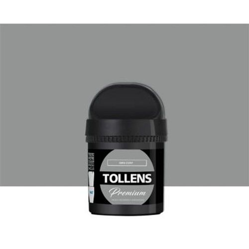 Testeur peinture Tollens premium murs  boiseries et radiateurs gris cosy mat 50ml