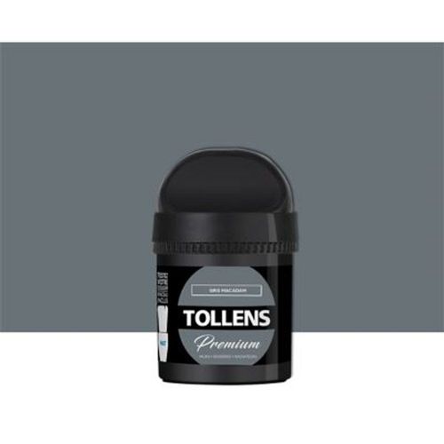 Testeur peinture Tollens premium murs  boiseries et radiateurs gris macadam mat 50ml