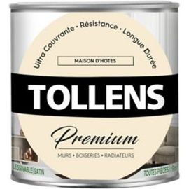 Peinture Tollens premium murs  boiseries et radiateurs maison d'h?tes satin 0 75L