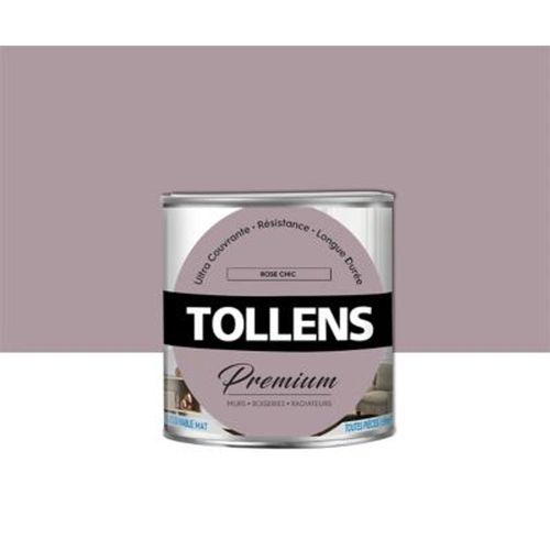 Peinture Tollens premium murs  boiseries et radiateurs rose de chic mat 0 75L