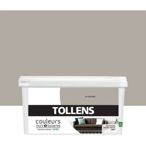 Peinture murs et boiseries Tollens la havane satin 2 5L