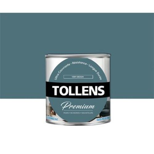 Peinture Tollens premium murs  boiseries et radiateurs vert design mat 0 75L