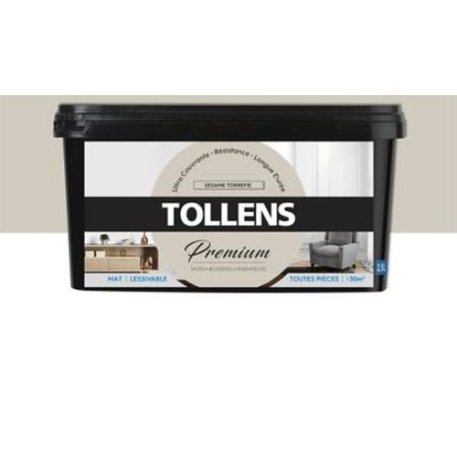Peinture Tollens premium murs  boiseries et radiateurs s?same torr?fi? mat 2 5L
