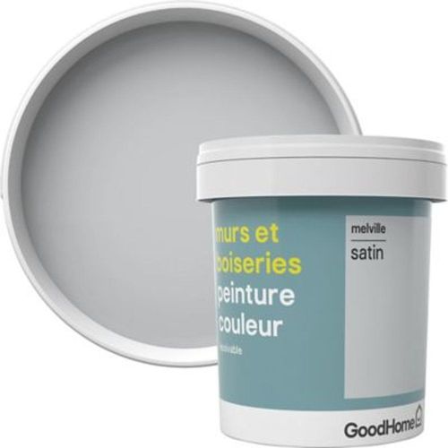 Peinture murs et boiseries GoodHome gris Melville satin 0 75L