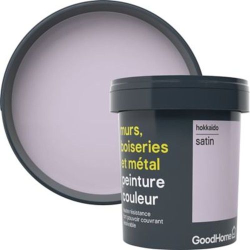 Peinture r?sistante murs  boiseries et m?tal GoodHome violet Hokkaido satin 0 75L